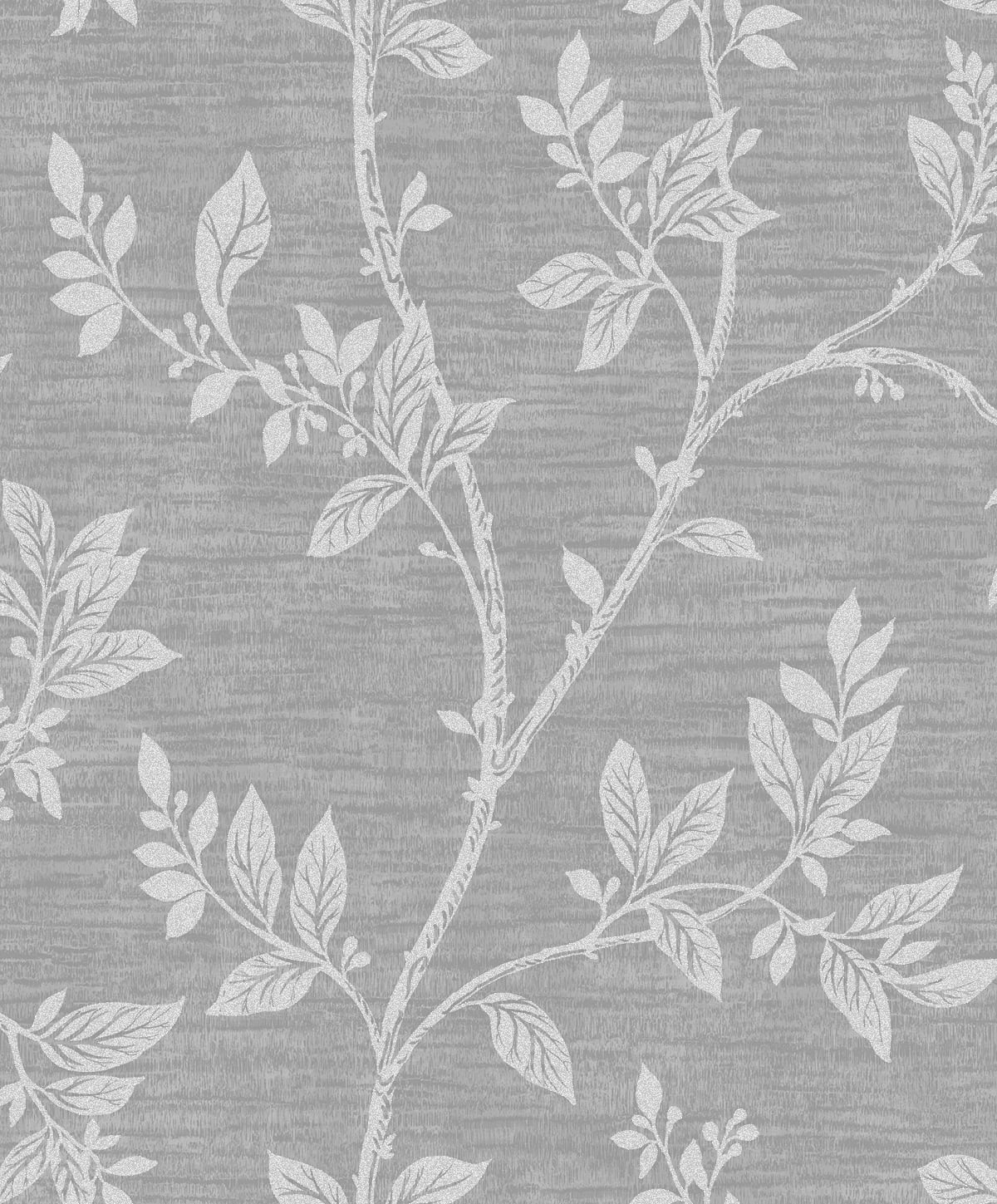 Etten Studios Essential Textures Leaf Trail Botanical Contemporary Silver Textured/Metallic Sidewall - 2231108