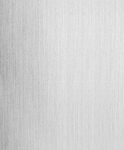 Natural Stria gray mist textured wallpaper by Etten Studios, vertical stria pattern with soft metallic shimmer, luxury neutral wallcovering for modern, minimalist, and contemporary interiors.
