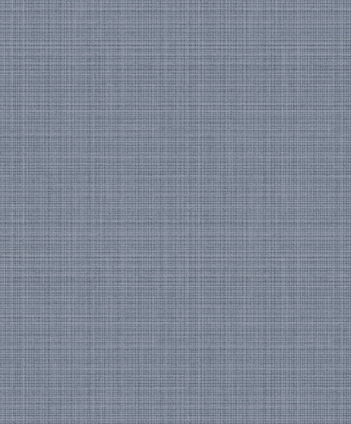 Etten Studios Essential Textures Crosshatch Linen Faux Contemporary Blue Metallic Sidewall - 2231902