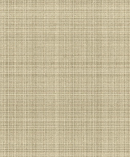 Etten Studios Essential Textures Crosshatch Linen Faux Contemporary Beige Metallic Sidewall - 2231905