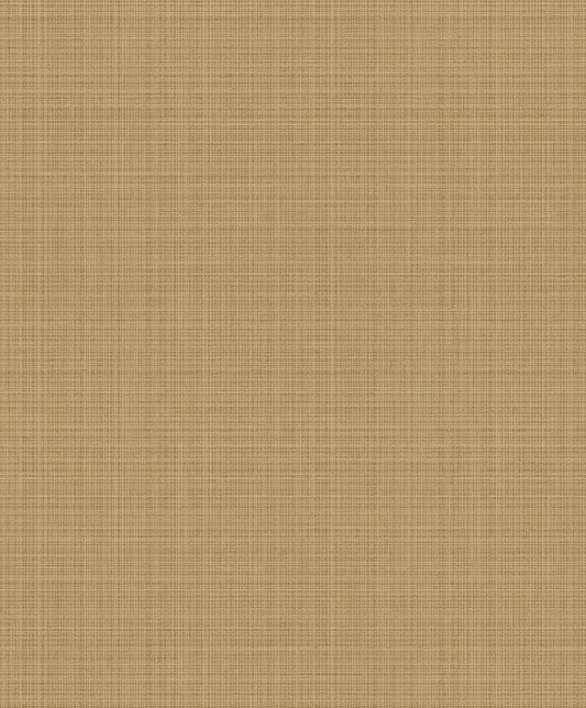 Etten Studios Essential Textures Crosshatch Linen Faux Contemporary Gold Metallic Sidewall - 2231915