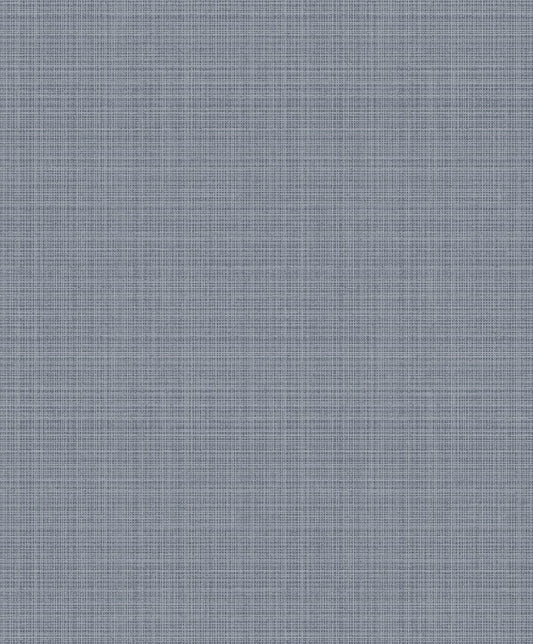 Etten Studios Essential Textures Crosshatch Linen Faux Contemporary Gray Metallic Sidewall - 2231932