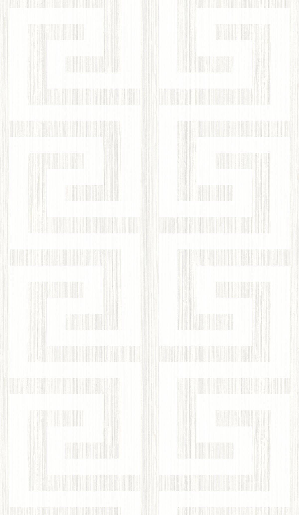 Etten Studios Essential Textures Greek Key Geometric Contemporary Off-White Metallic Sidewall - 2232000