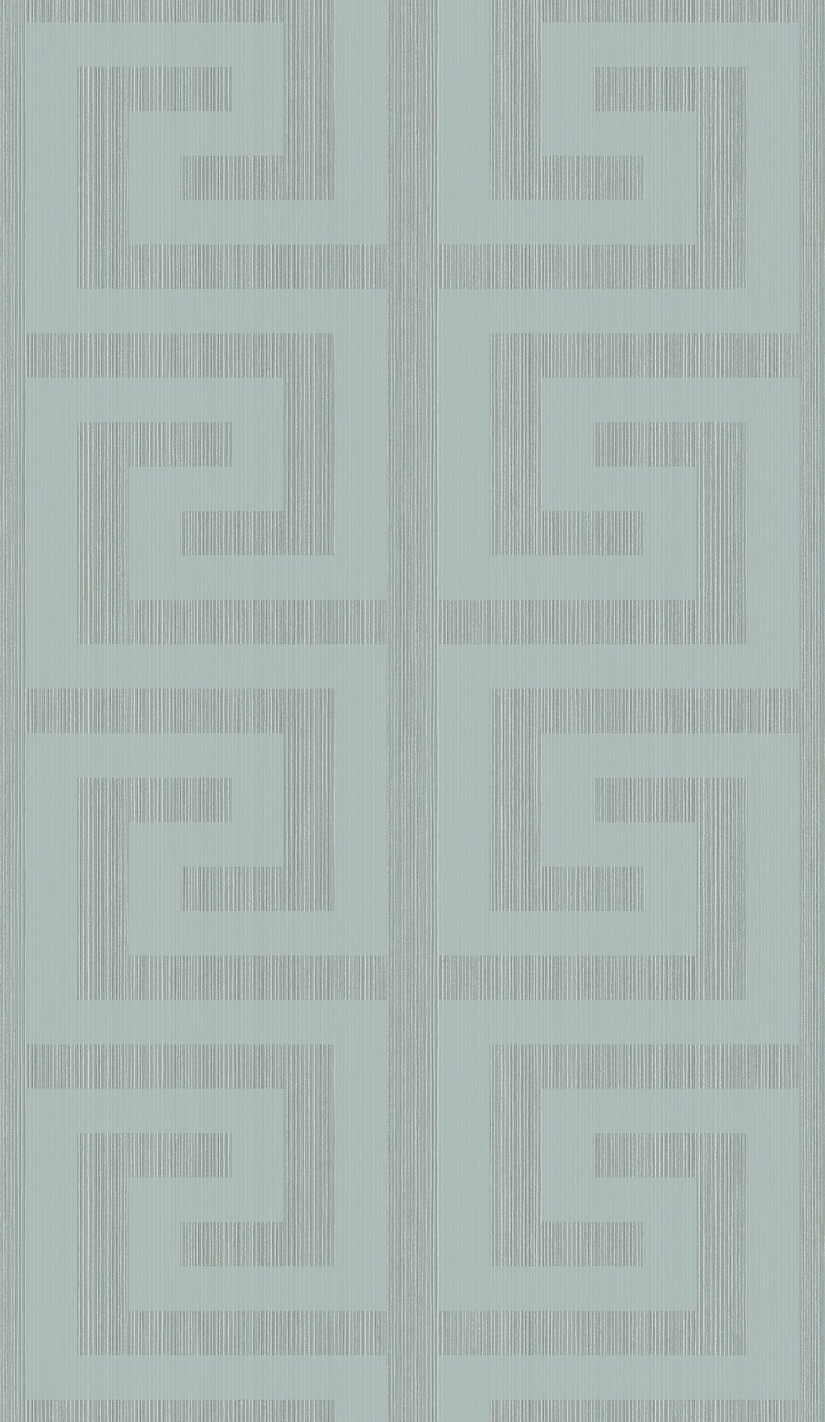 Etten Studios Essential Textures Greek Key Geometric Contemporary Green Metallic Sidewall - 2232004