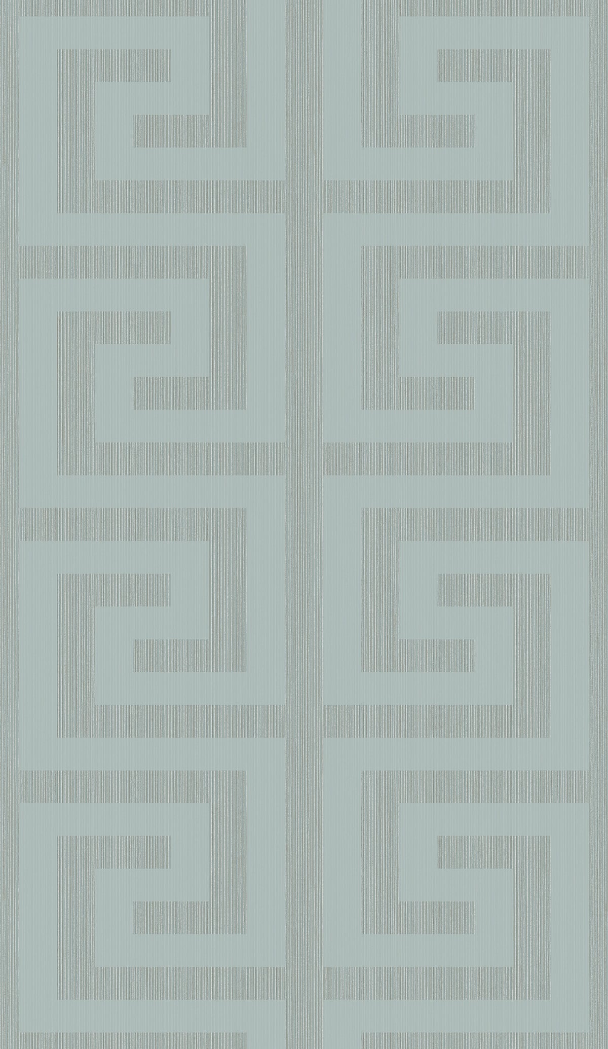 Etten Studios  Greek Key Geometric Contemporary Metallic Sea Green   - 2232004