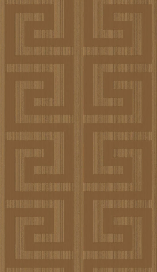 Etten Studios Essential Textures Greek Key Geometric Contemporary Copper Metallic Sidewall - 2232006