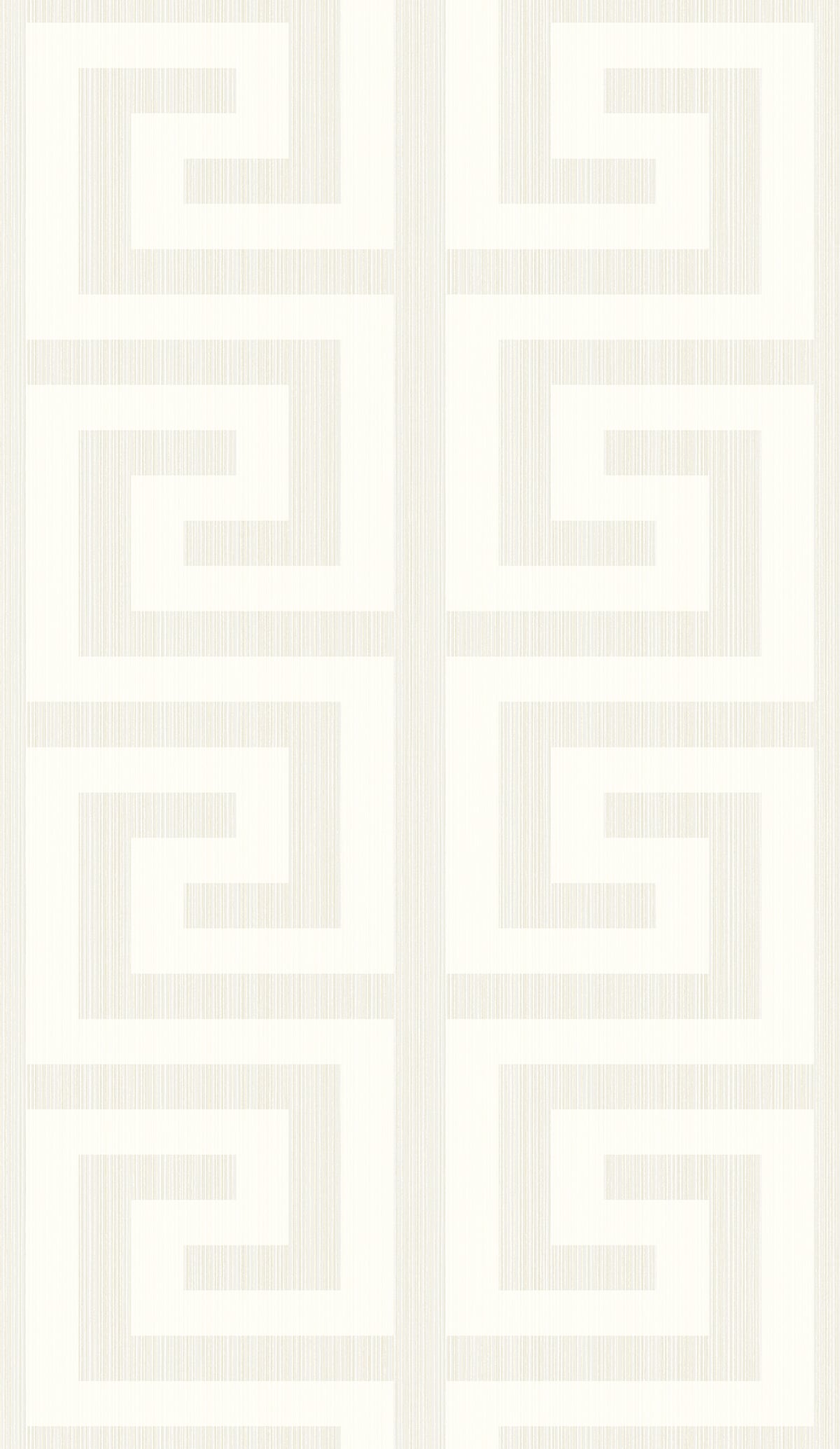 Etten Studios Essential Textures Greek Key Geometric Contemporary Off-White Metallic Sidewall - 2232013