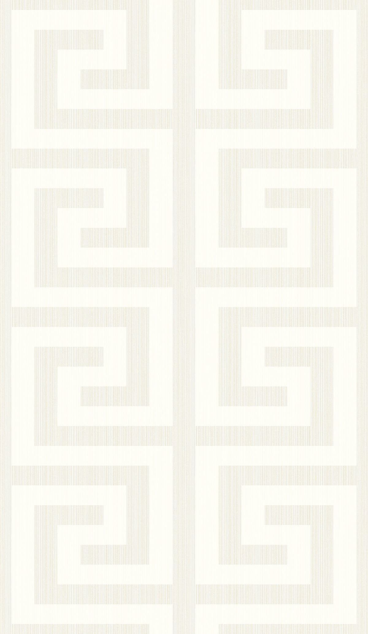 Etten Studios  Greek Key Geometric Contemporary Metallic Pearl & Cream   - 2232013