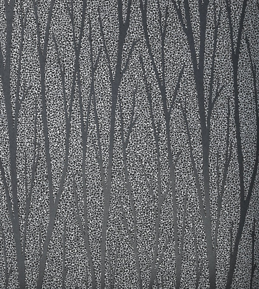 Etten Studios  Birch Trail Botanical Contemporary Black Satin & Silver Glitter   - 2232102