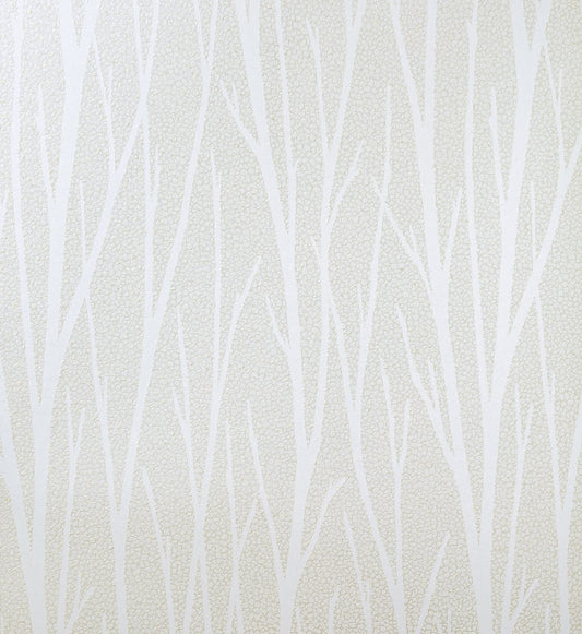 Etten Studios Essential Textures Birch Trail Botanical Contemporary Off-White Metallic/Glitter Sidewall - 2232133