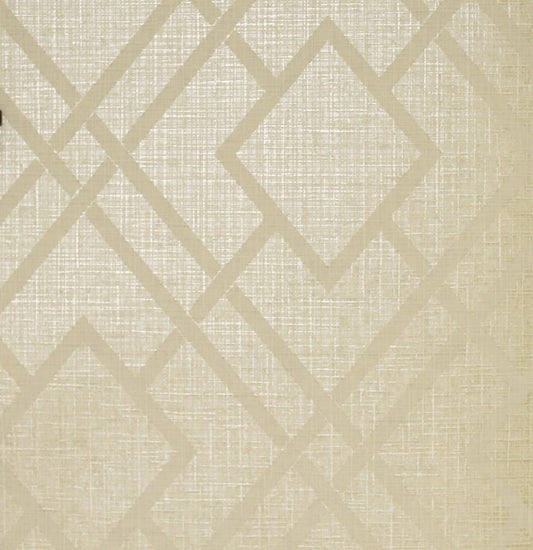 Etten Studios Essential Textures Diamond Lattice Geometric Contemporary Beige Metallic Sidewall - 2232205