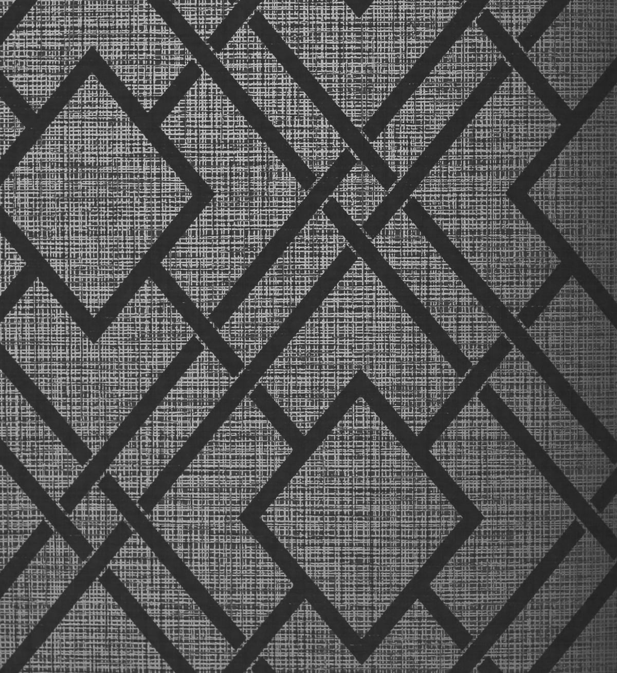 Etten Studios Essential Textures Diamond Lattice Geometric Contemporary Black Metallic Sidewall - 2232208