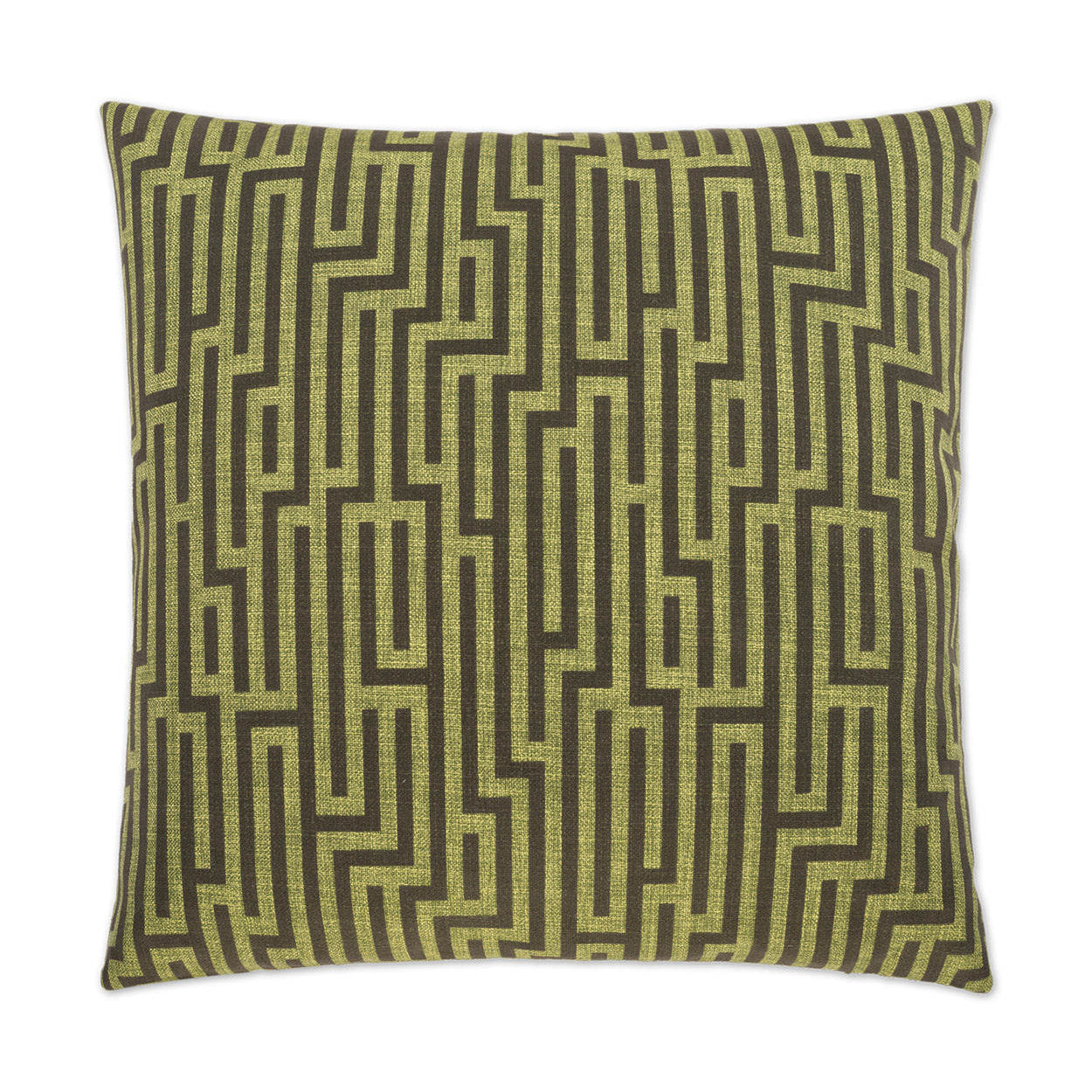 D.V. KAP HOME   24" x 24" Soho Pillow - Green Geometric    - 2240-G-2424