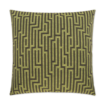 D.V. KAP HOME   24" x 24" Soho Pillow - Green Geometric    - 2240-G-2424