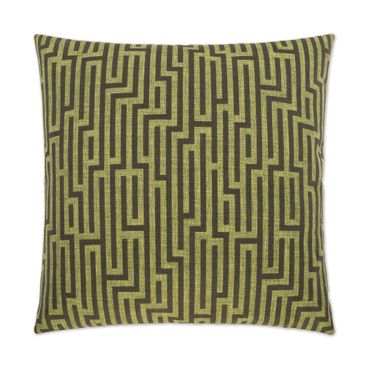 D.V. KAP HOME   24" x 24" Soho Pillow - Green Geometric    - 2240-G-2424