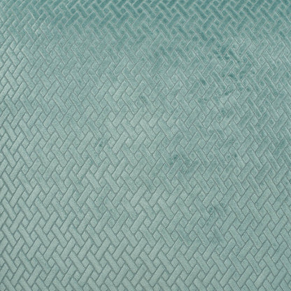 Teal geometric-patterned pillow, 24" x 24", with soft fabric and a subtle gradient.