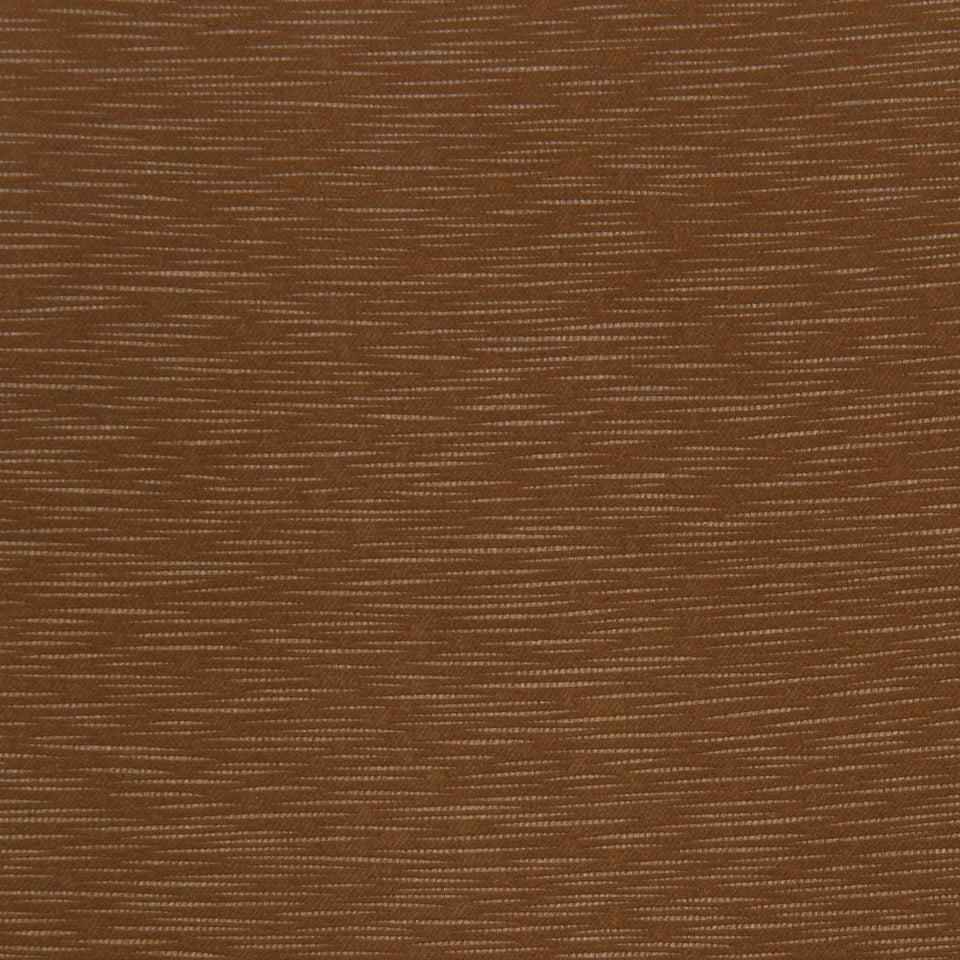 Brown woven fabric swatch with subtle white horizontal streaks, tweed-like textured material.
