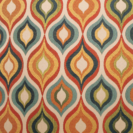 D.V. KAP HOME 2249-YARD Flicker Fabric Global  Orange, Multi   - Flicker
