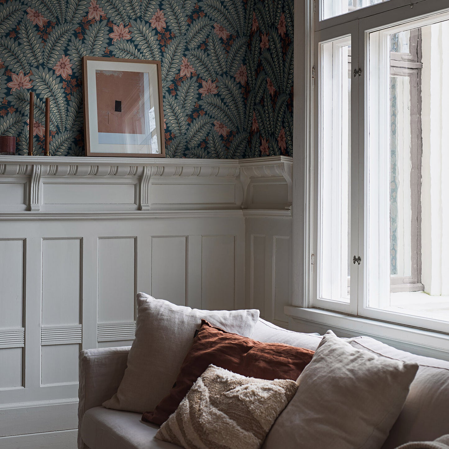 SCHUMACHER  Borastapeter HIDDEN IVY   BLUE   - 2251