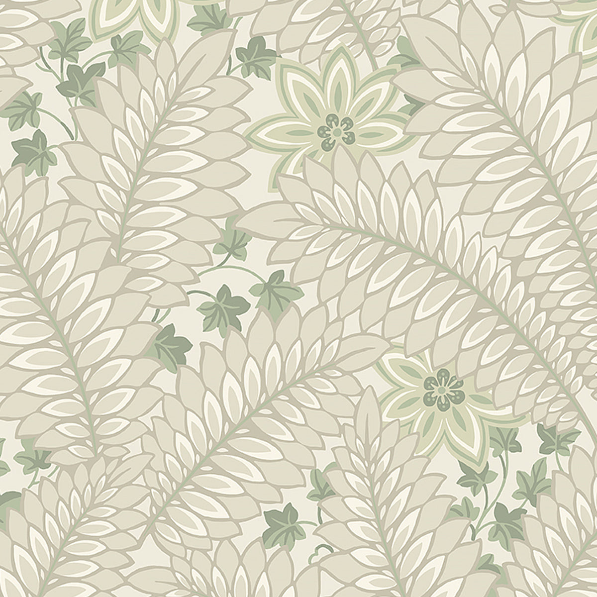 SCHUMACHER  Borastapeter HIDDEN IVY   PARCHMENT   - 2252