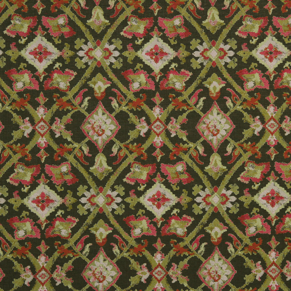 Robert Allen Mosaic Field | Cerise  Upholstery     - 225287