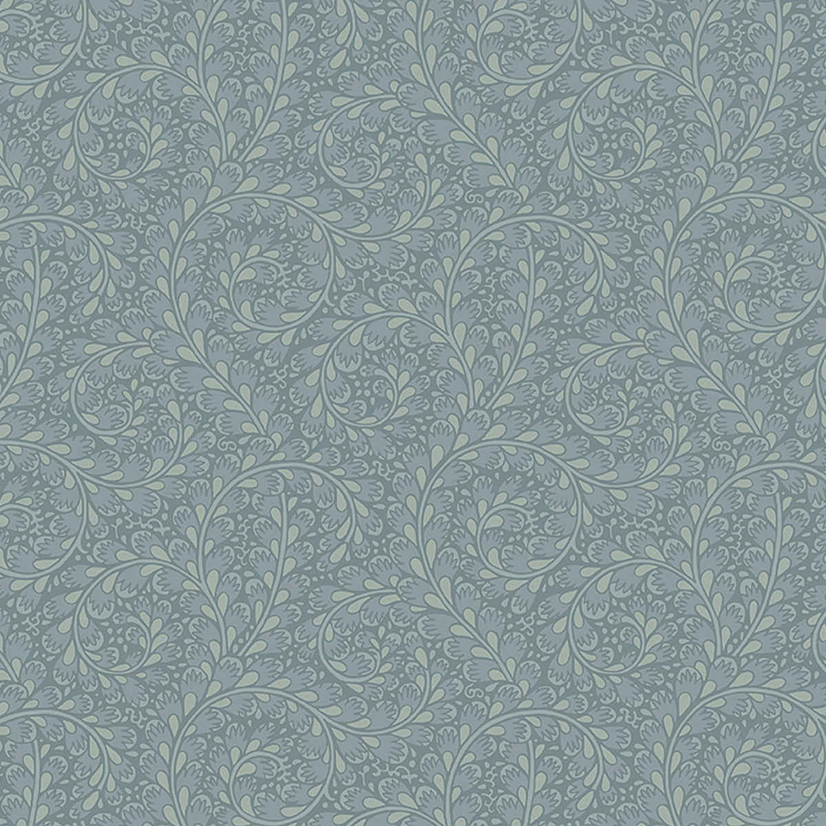 SCHUMACHER  Borastapeter WILD FERNS   BLUE   - 2254