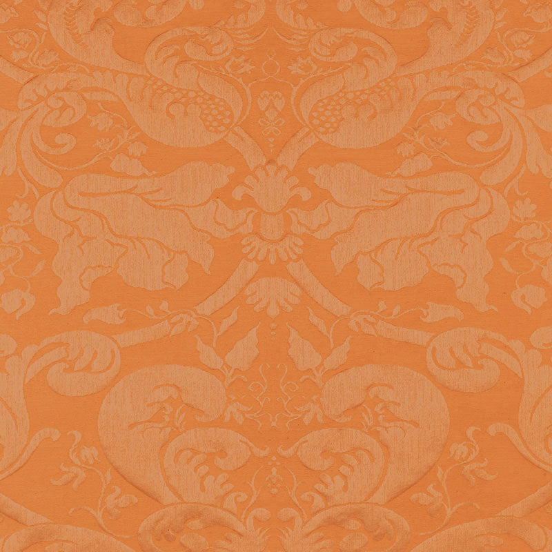 SCHUMACHER  CHROMA GAVOTTE BROCATELLE DAMASK PATTERN WOVENS PATTERN WOVENS TERRACOTTA   - 22553