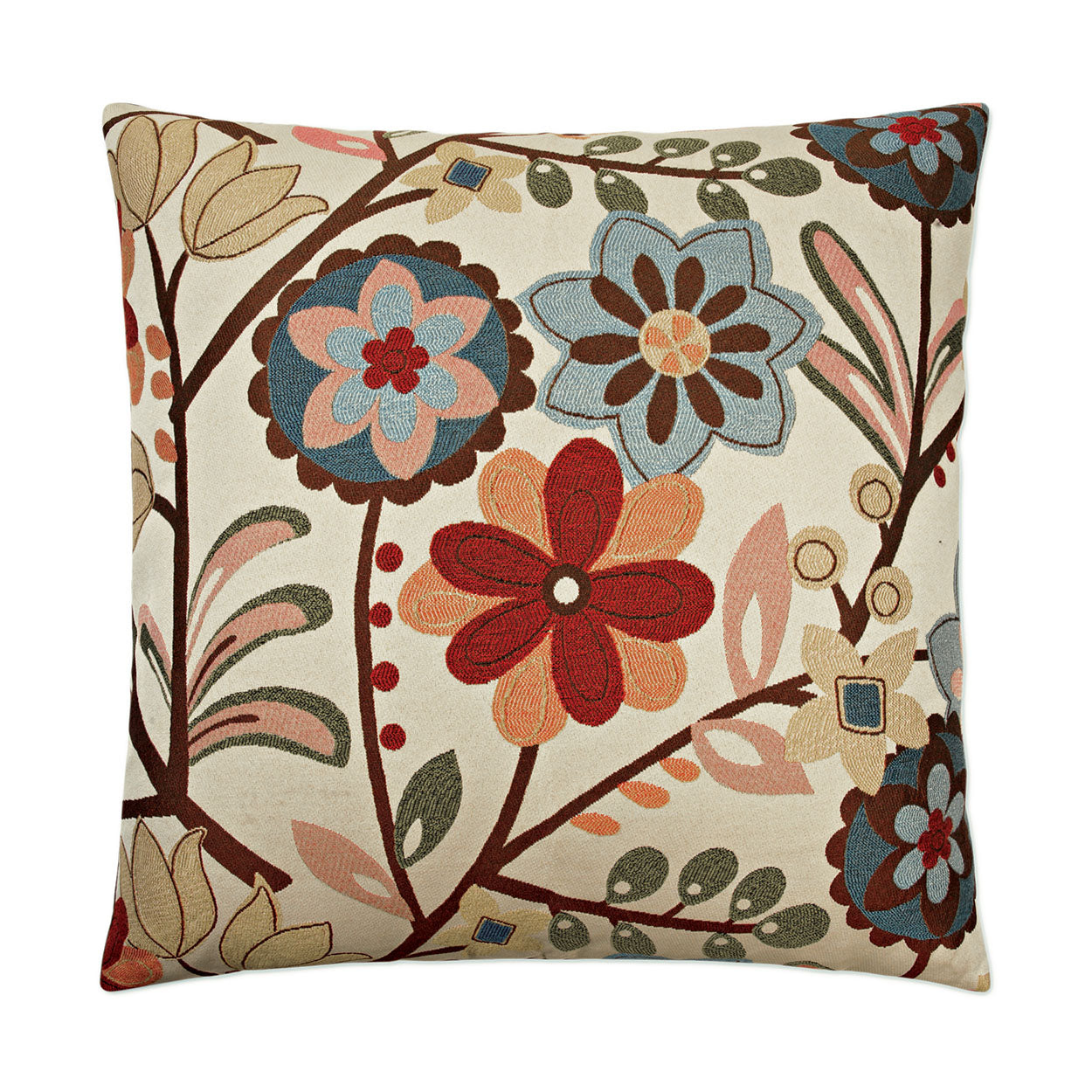 D.V. KAP HOME   24" x 24" Miron Pillow Floral    - 2260-2424
