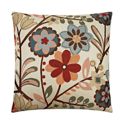 D.V. KAP HOME   24" x 24" Miron Pillow Floral    - 2260-2424