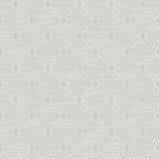 SCHUMACHER  Borastapeter GOLDEN TRELLIS   GREY , SILVER   - 2266