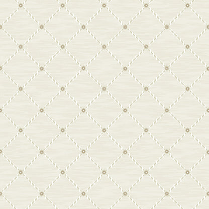 SCHUMACHER WALLCOVERING  BORASTAPETER GOLDEN TRELLIS   PARCHMENT AND GOLD   - 2267