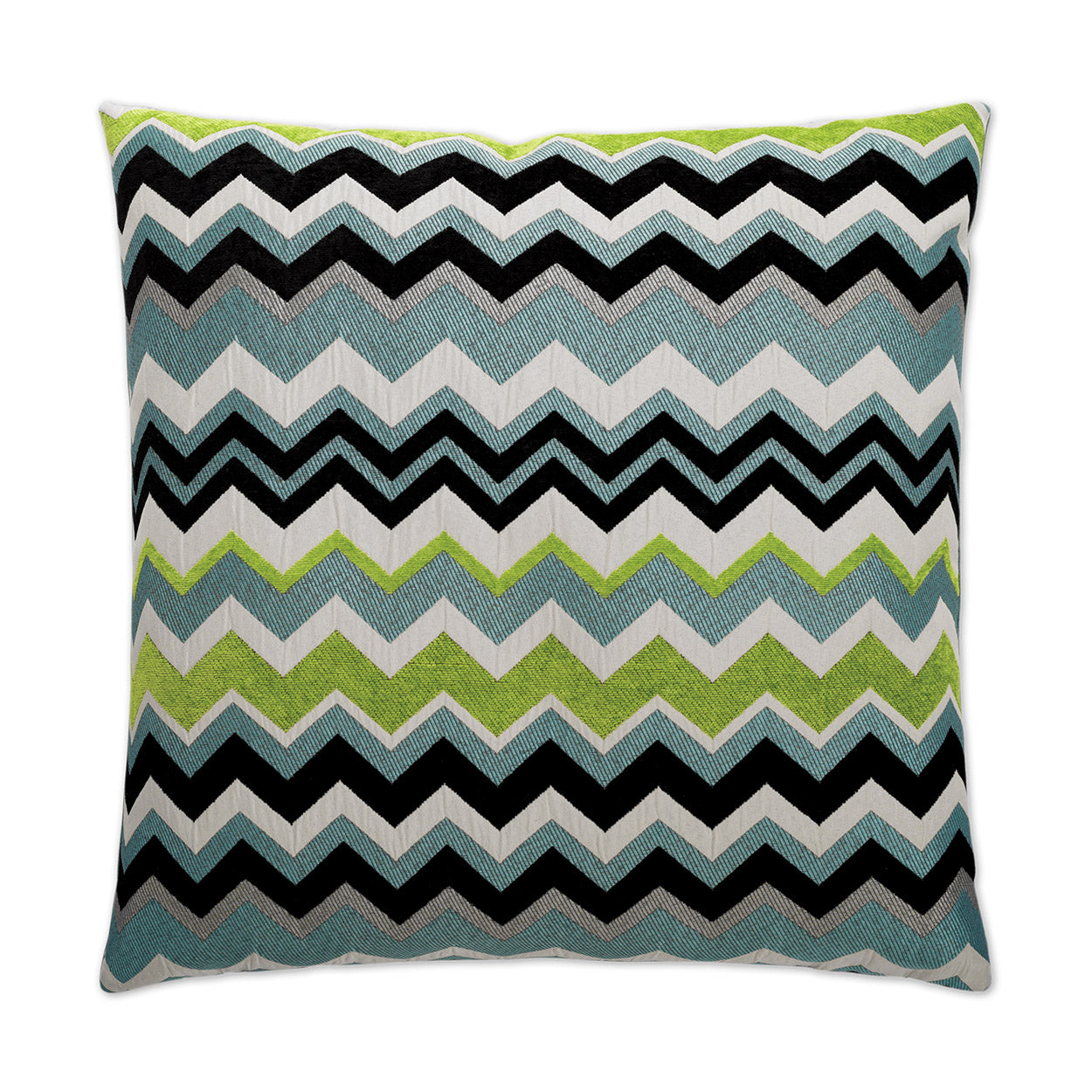 D.V. KAP HOME   24" x 24" Chevron Pillow - Aqua Chevron    - 2269-A-2424