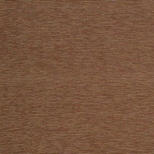 Brown ribbed knit fabric swatch with fine horizontal stripes and warm earthy tones.