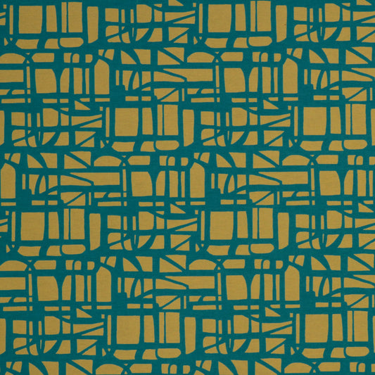Robert Allen Contract Gridded Maze | Turquoise  Upholstery     - 227457
