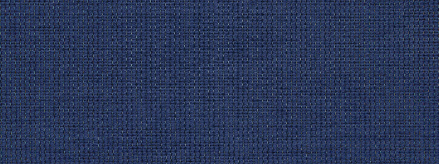 Cobalt cotton loop fabric with a textured, tight grid-like weave, suitable for upholstery or apparel.