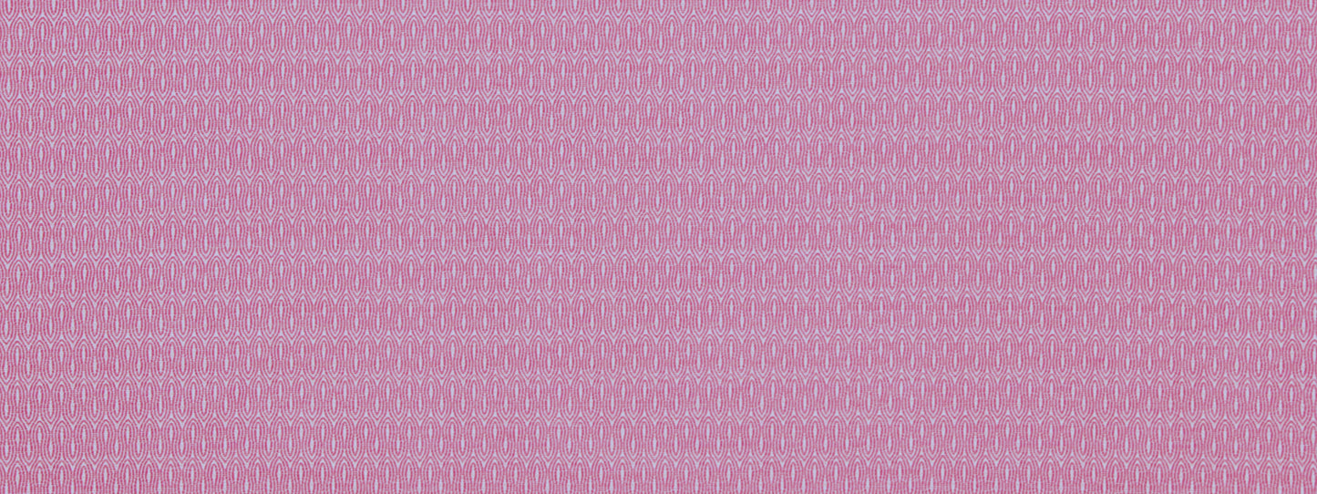 Soft fuchsia upholstery fabric with a tiny white repeating pattern.