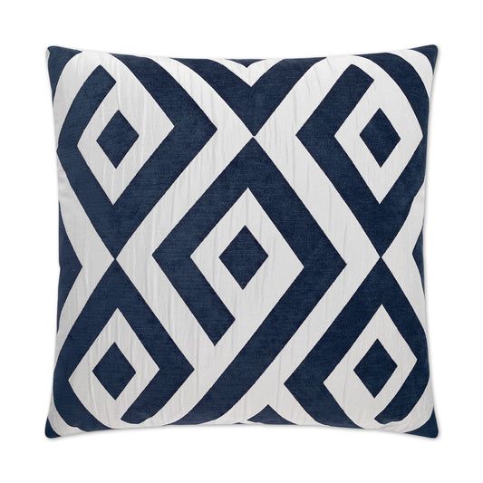 D.V. KAP HOME   24" x 24" Carat Pillow - Navy Traditional, Geometric, Nautical    - 2284-N-2424