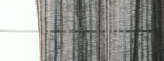 Robert Allen Contract Glossy Stripes | Black Silver  Drapery     - 228453