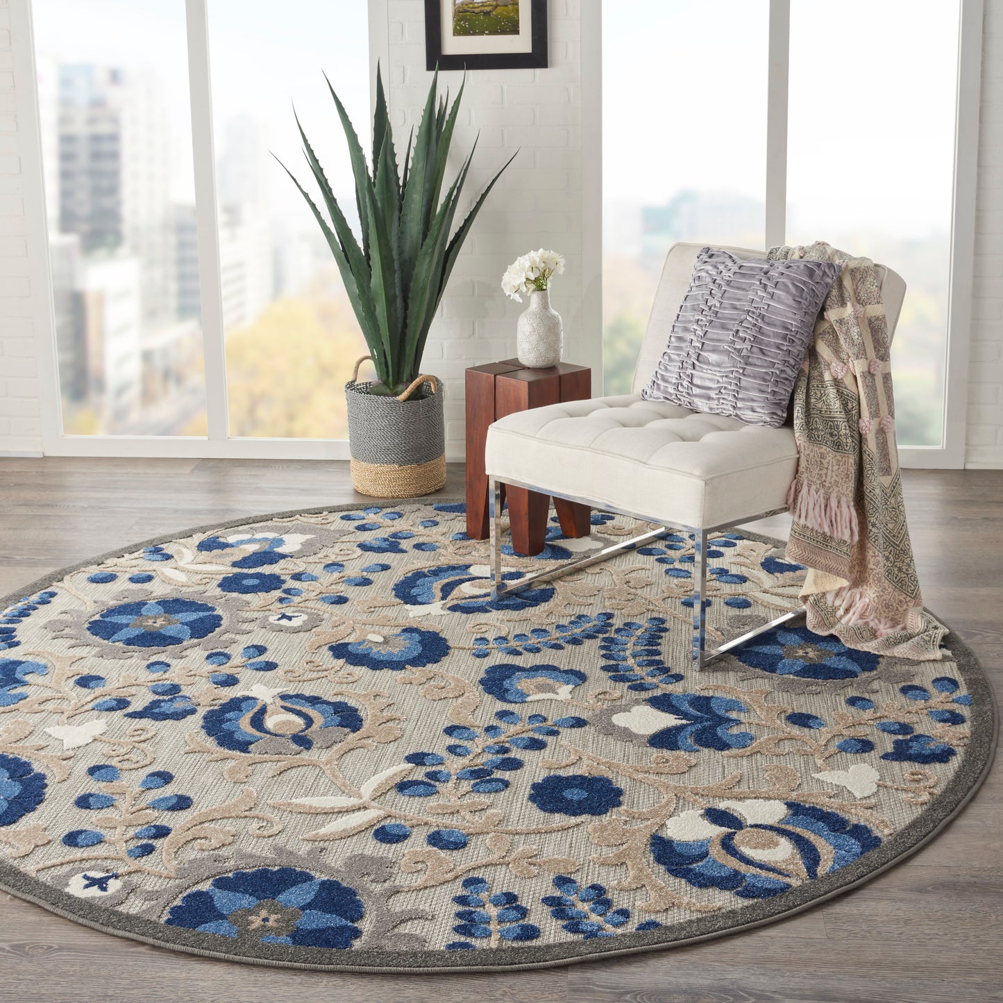 Nourison Rugs Nourison Home   Farmhouse 8' X Round    - 099446739223