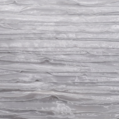 D.V. KAP HOME   24" x 24" Ruffles Pillow - Silver Solid, Textured    - 2301-S-2424