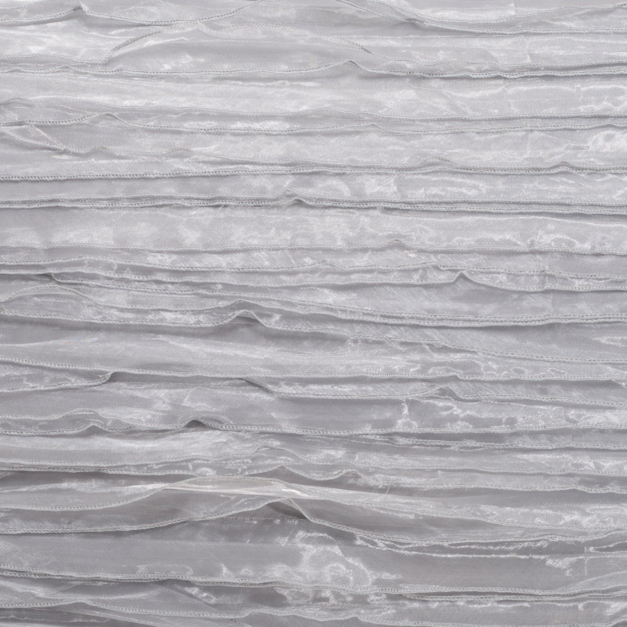 D.V. KAP HOME 2301-S-YARD Ruffles Fabric - Silver Solid, Textured  Silver, Grey   - Ruffles