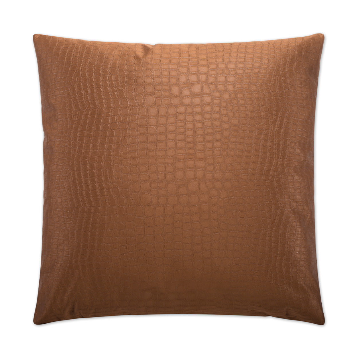 D.V. KAP HOME   24" x 24" Croc Pillow - Copper Animal    - 2302-C-2424