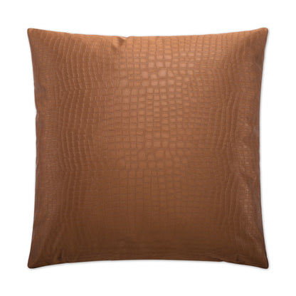 D.V. KAP HOME   24" x 24" Croc Pillow - Copper Animal    - 2302-C-2424