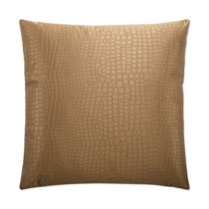 D.V. KAP HOME   24" x 24" Croc Pillow - Gold Animal    - 2302-G-2424