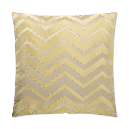 D.V. KAP HOME   24" x 24" Bliss Pillow - Gold Chevron    - 2306-G-2424