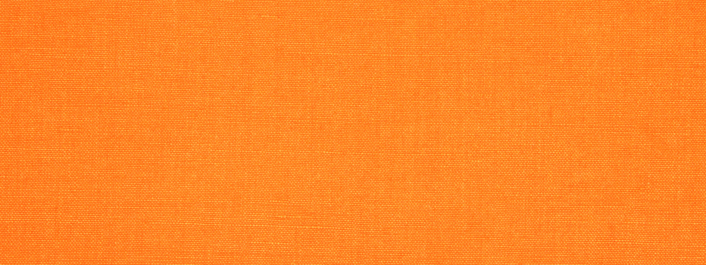 Bright marigold solid fabric close-up with a linen-like weave; suitable for clothing or upholstery.