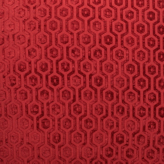 D.V. KAP HOME 2309-BY-YARD Seneca Fabric - Berry Geometric  Red   - Seneca
