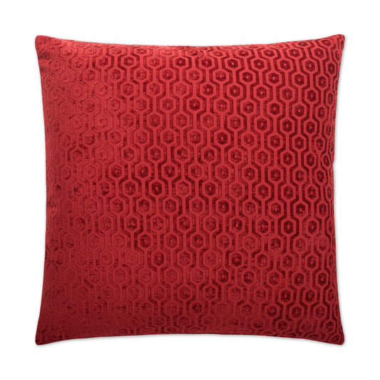 D.V. KAP HOME   24" x 24" Seneca Pillow - Berry Geometric    - 2309-BY-2424