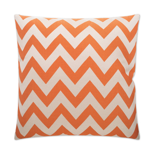 D.V. KAP HOME   24" x 24" Chevron Chic Pillow - Orange Chevron    - 2313-O-2424