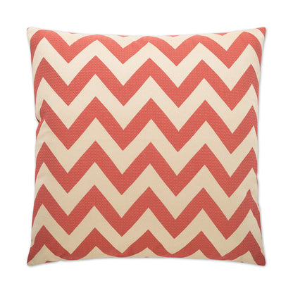 D.V. KAP HOME   24" x 24" Chevron Chic Pillow - Red Chevron    - 2313-R-2424